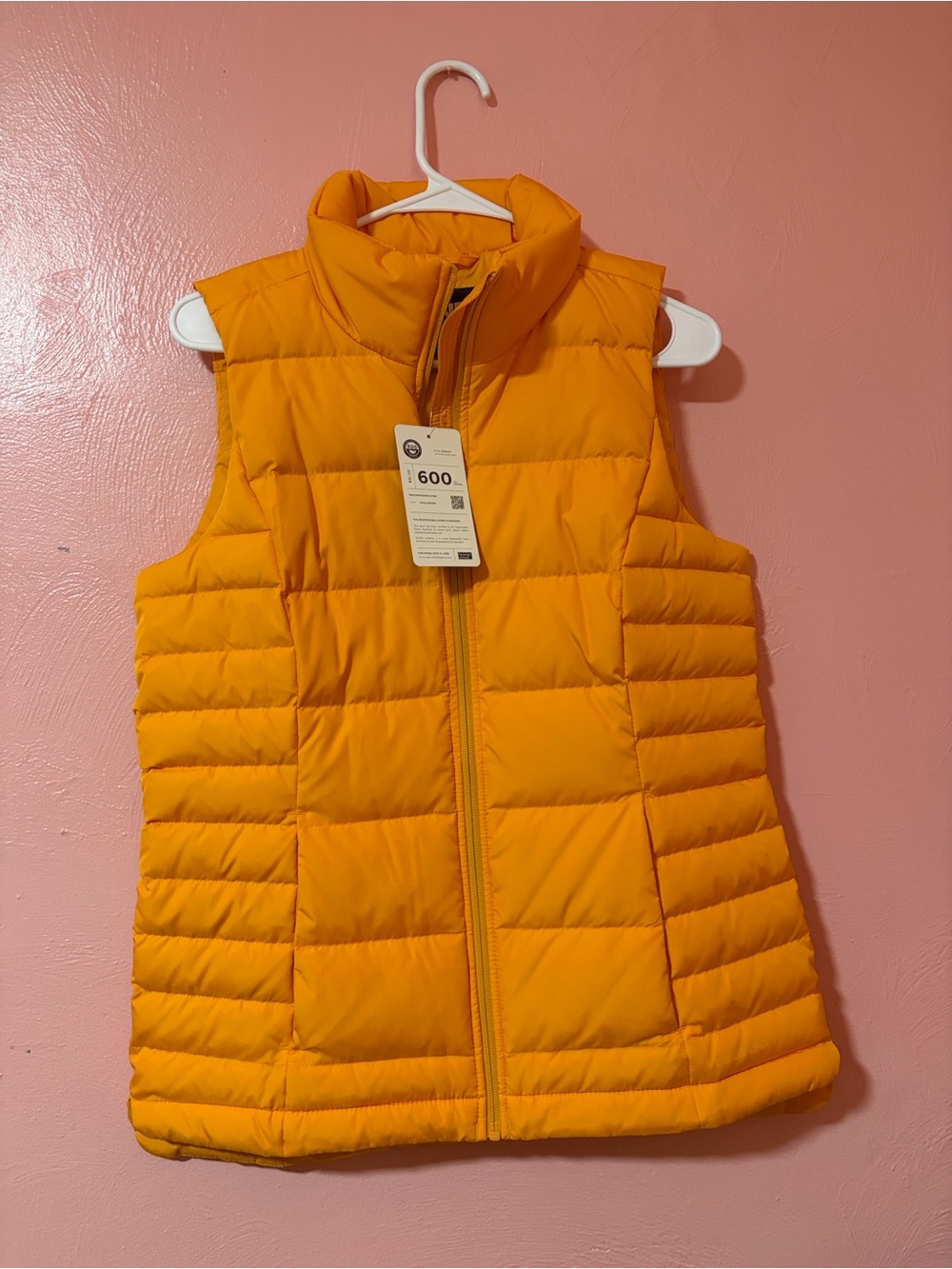 Lands' End Women's Bright Yellow Quilted Puffer Vest NWT
